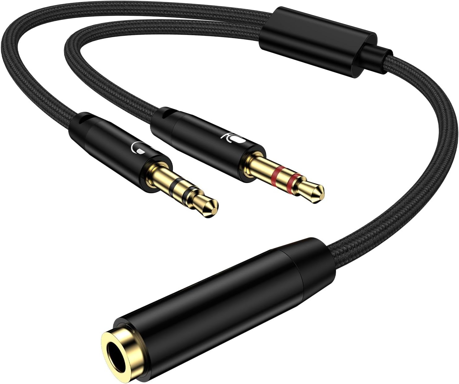 Esports Gaming Splitter - Rozdzielacz słuchawkowy 3,5 mm z mikrofonem,