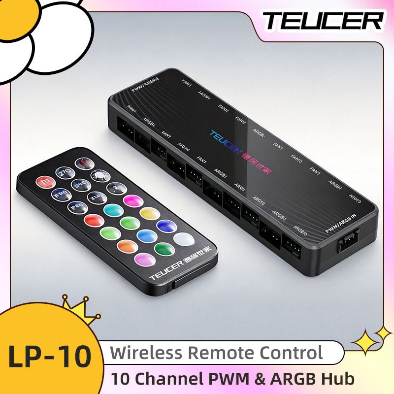 Esports Gaming Splitter - Hub wentylatorów LP-10 ARGB PWM z